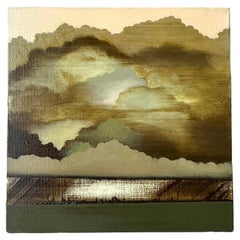Vintage Boho Original Abstract Landscape Oil Painting on Canvas