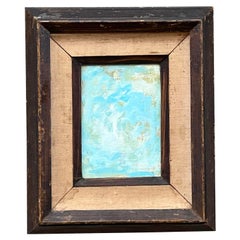 Vintage Boho Original Abstract Oil on Board