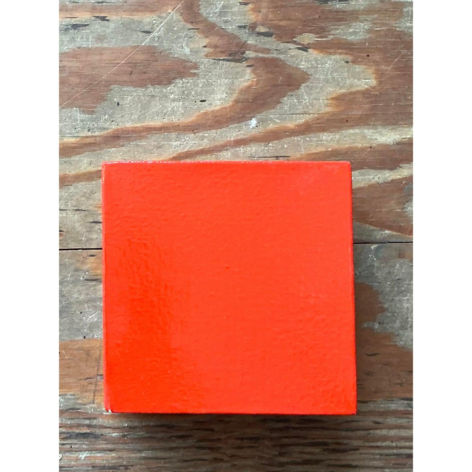 Vintage Boho Original Abstraktes Ölgemälde auf Leinwand, Vintage (Moderne) im Angebot