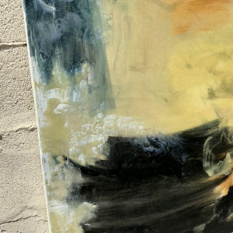 Vintage Boho Original Abstraktes Ölgemälde auf Leinwand, Vintage (20. Jahrhundert) im Angebot