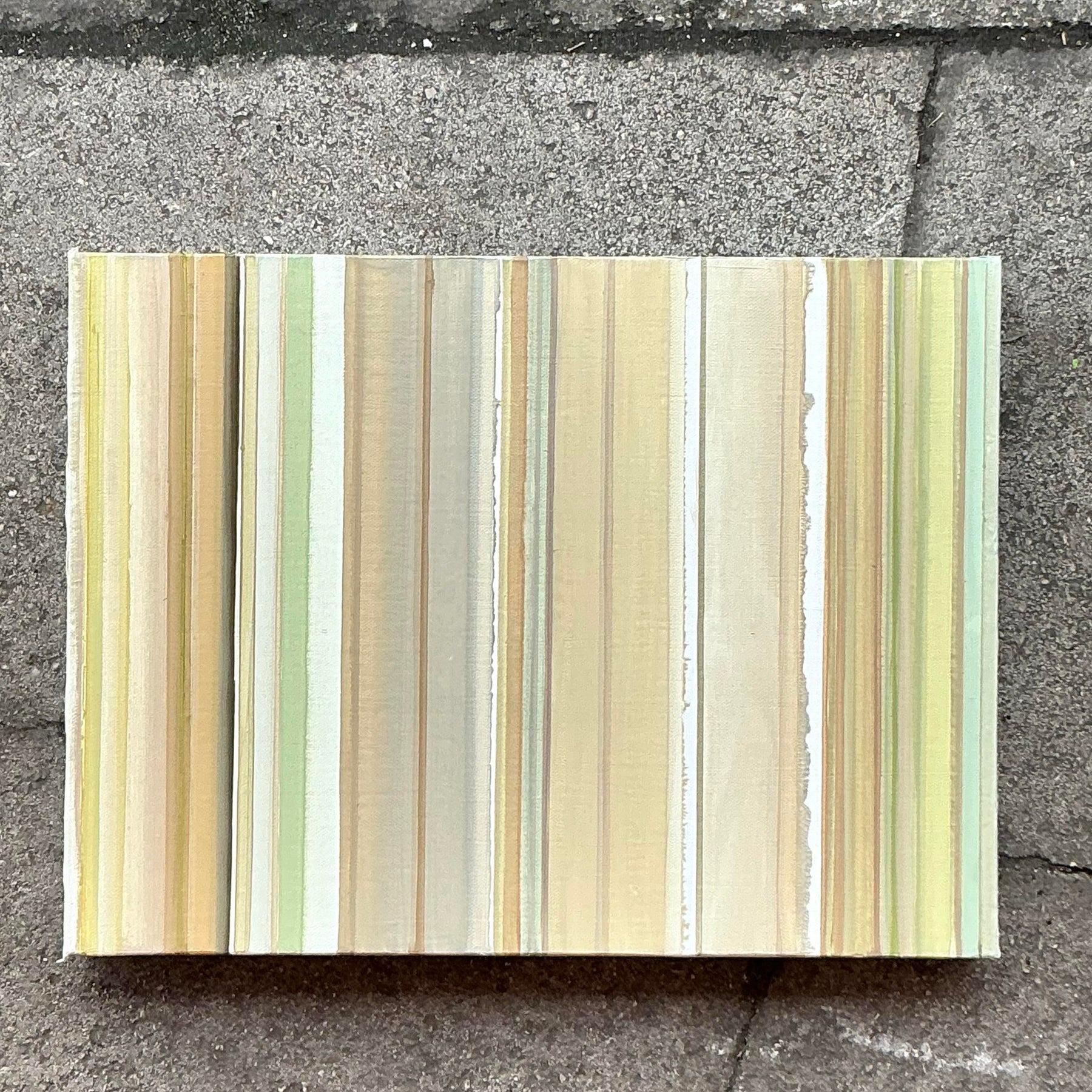 XXI secolo e contemporaneo Olio astratto originale su tela Vintage By in vendita