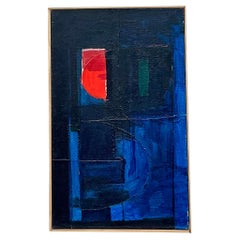 Óleo sobre lienzo Vintage Boho Original Abstracto