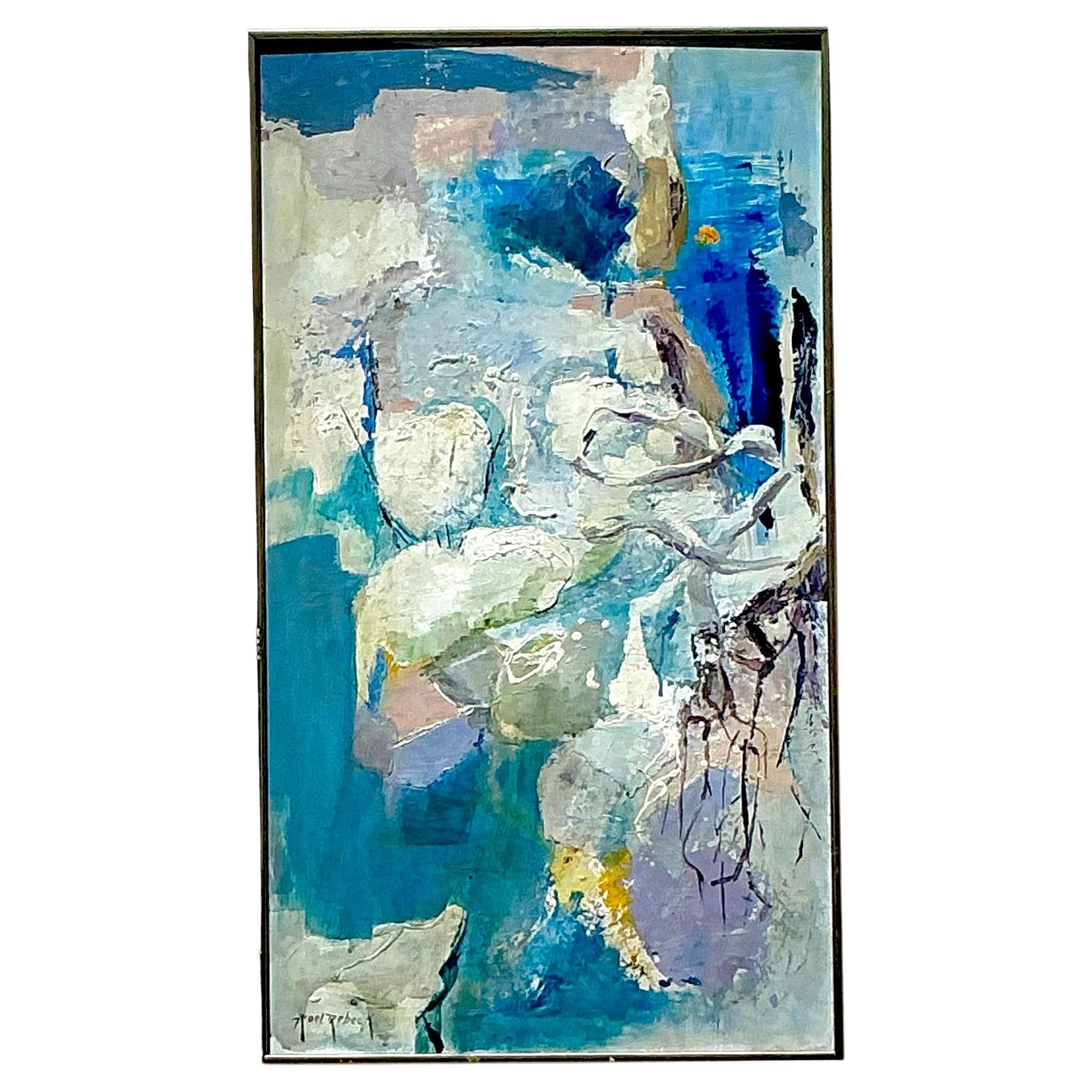 Óleo sobre lienzo Vintage Boho Original Abstracto