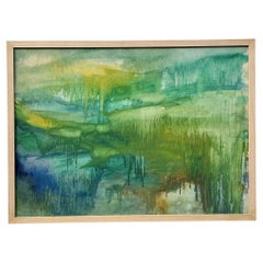 Vintage Boho Original Abstract Oil on Canvas