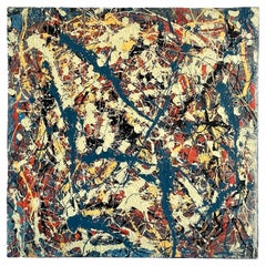Vintage Boho Original Abstract Oil on Canvas