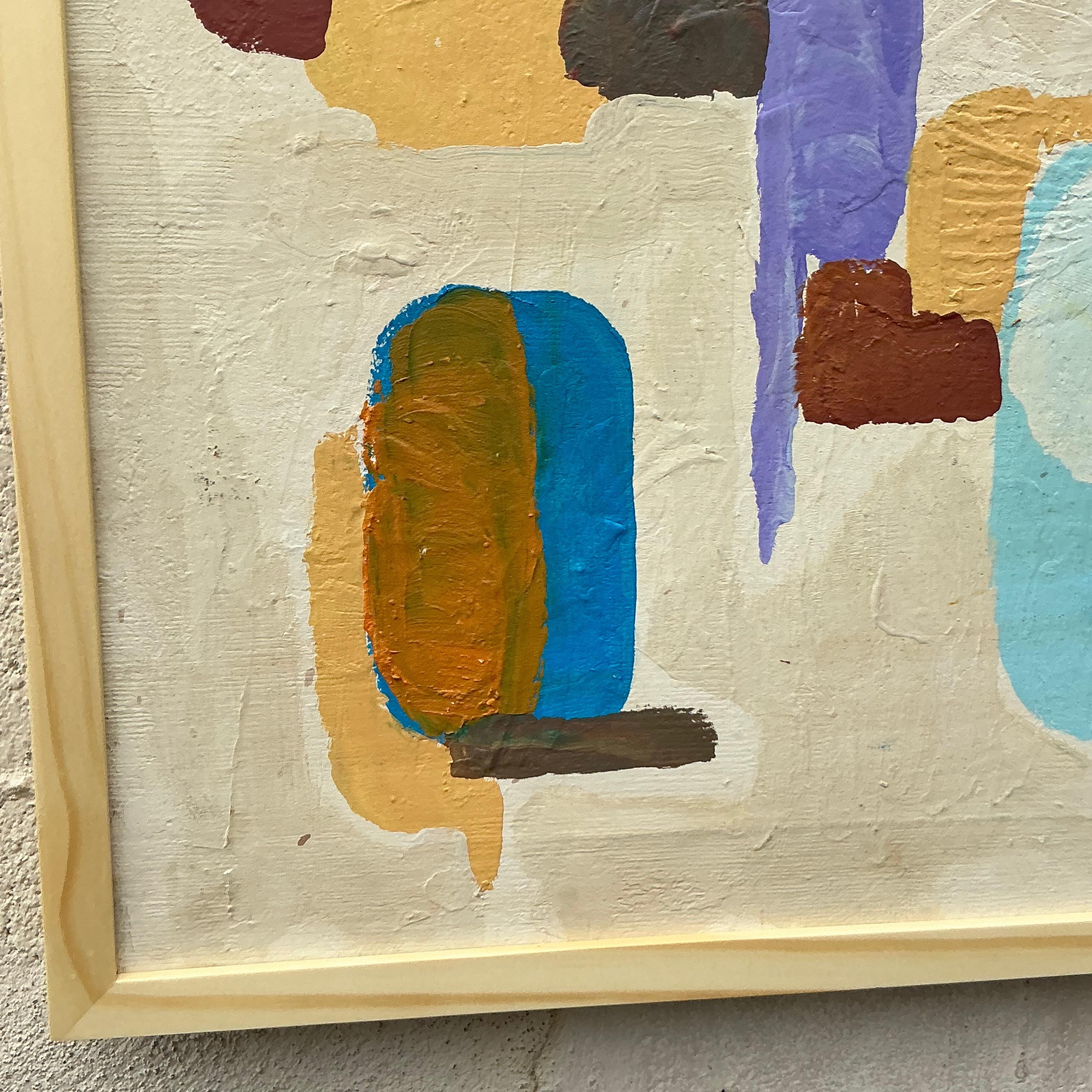 Vintage By, pittura ad olio astratta originale su tela in vendita 4
