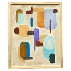 Vintage Boho Original Abstract Oil Paining on Canvas