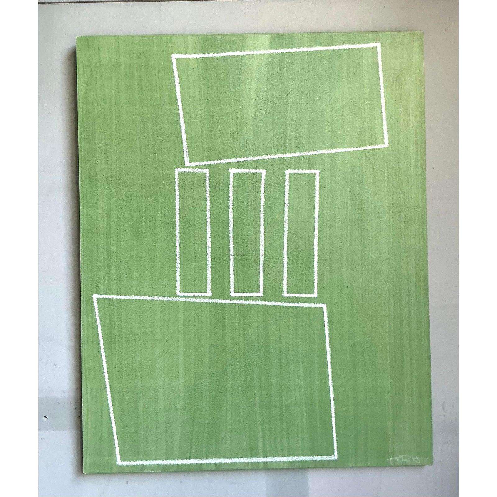 Originales abstraktes Ölgemälde auf Leinwand, Boho (Minimalistisch) im Angebot