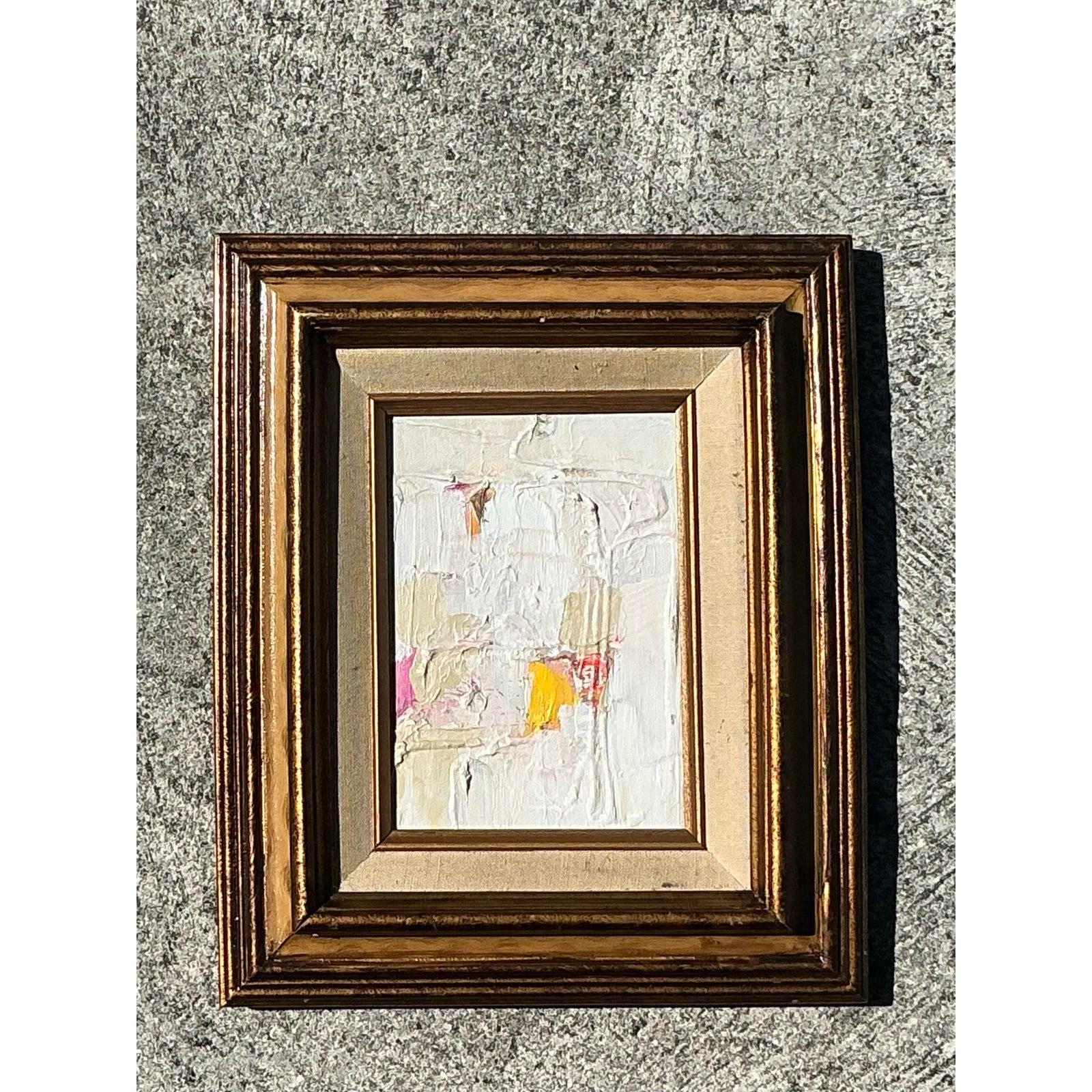Originales abstraktes Ölgemälde auf Leinwand, Boho im Angebot 1