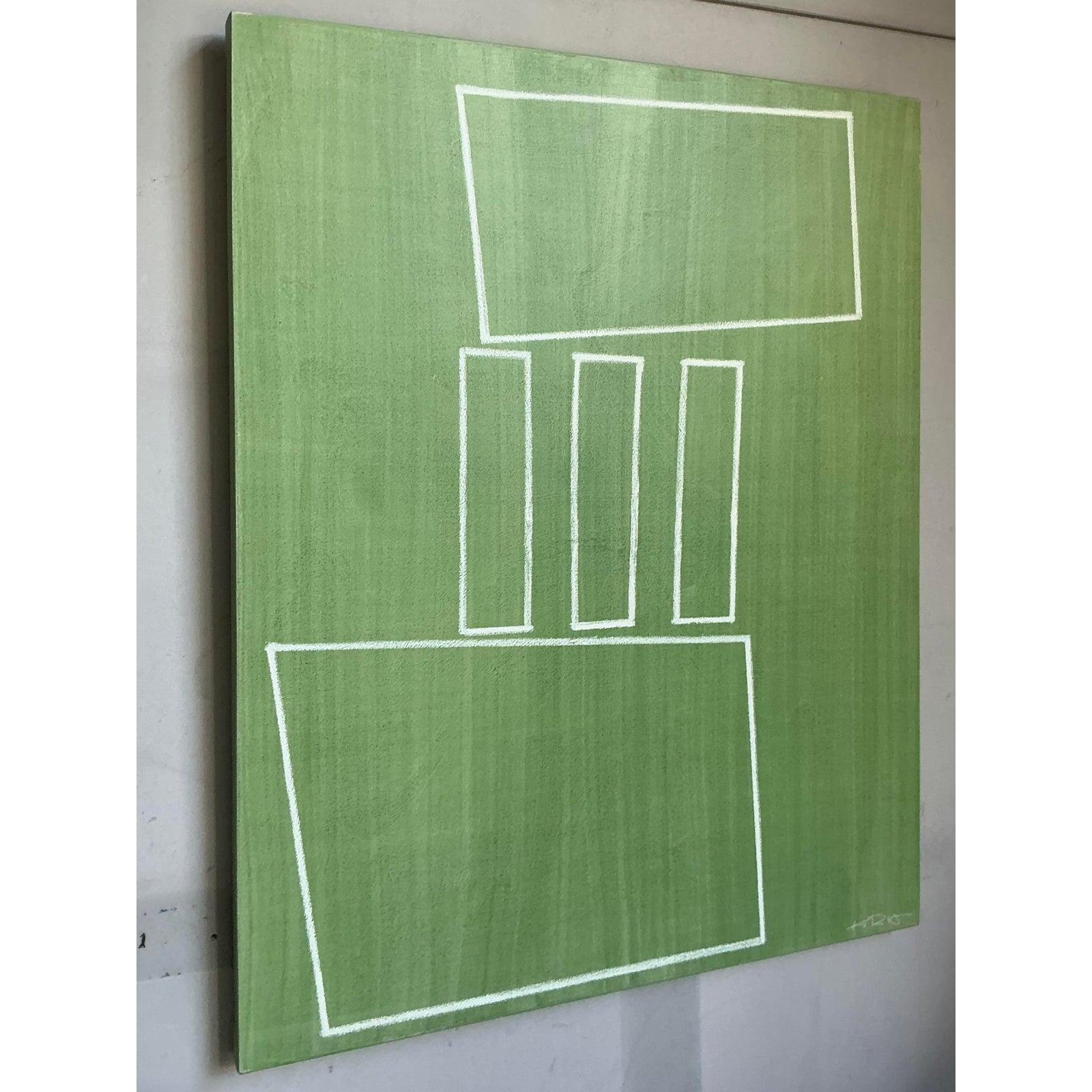 Originales abstraktes Ölgemälde auf Leinwand, Boho (20. Jahrhundert) im Angebot