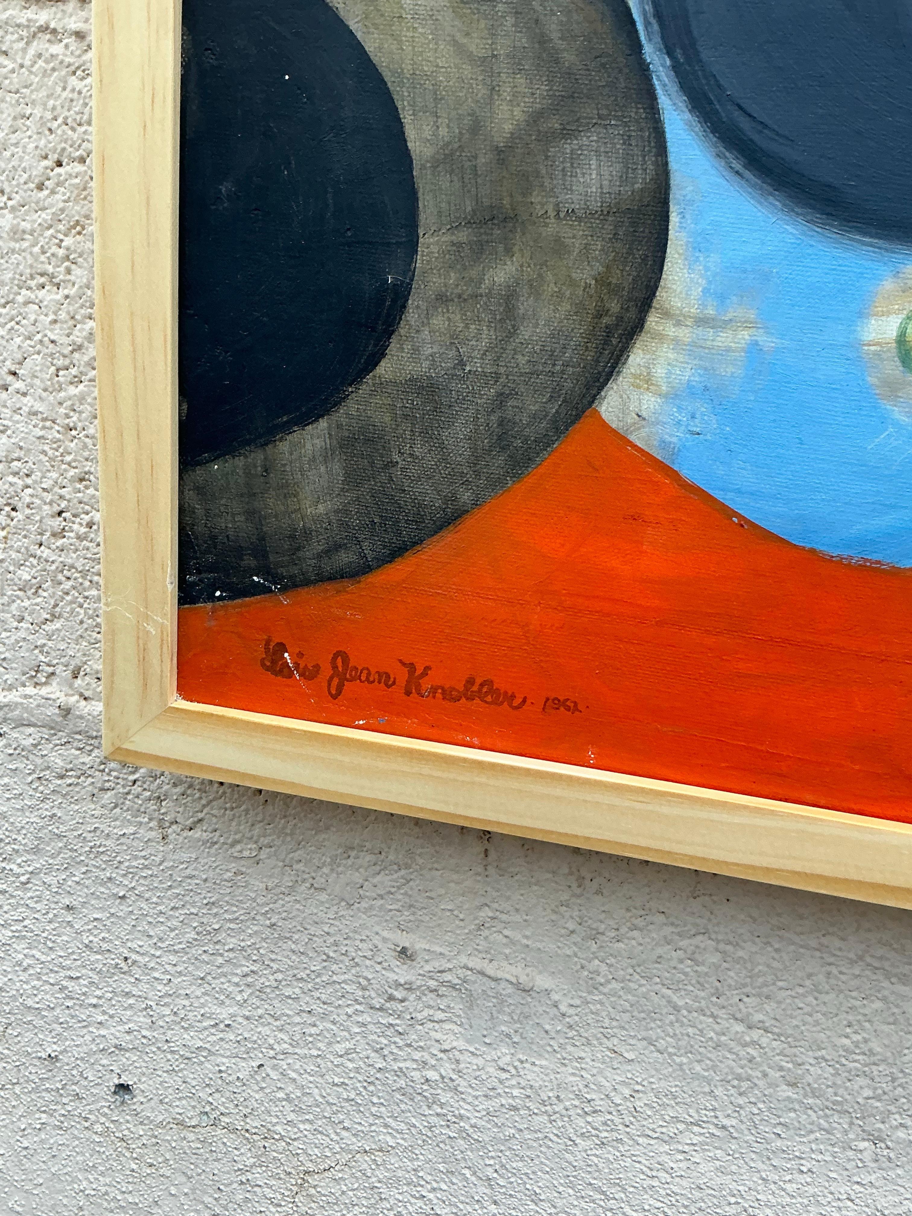 Originales abstraktes Ölgemälde auf Leinwand, Boho im Angebot 2