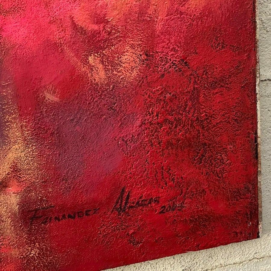 Originales abstraktes Ölgemälde auf Leinwand, Boho im Angebot 2