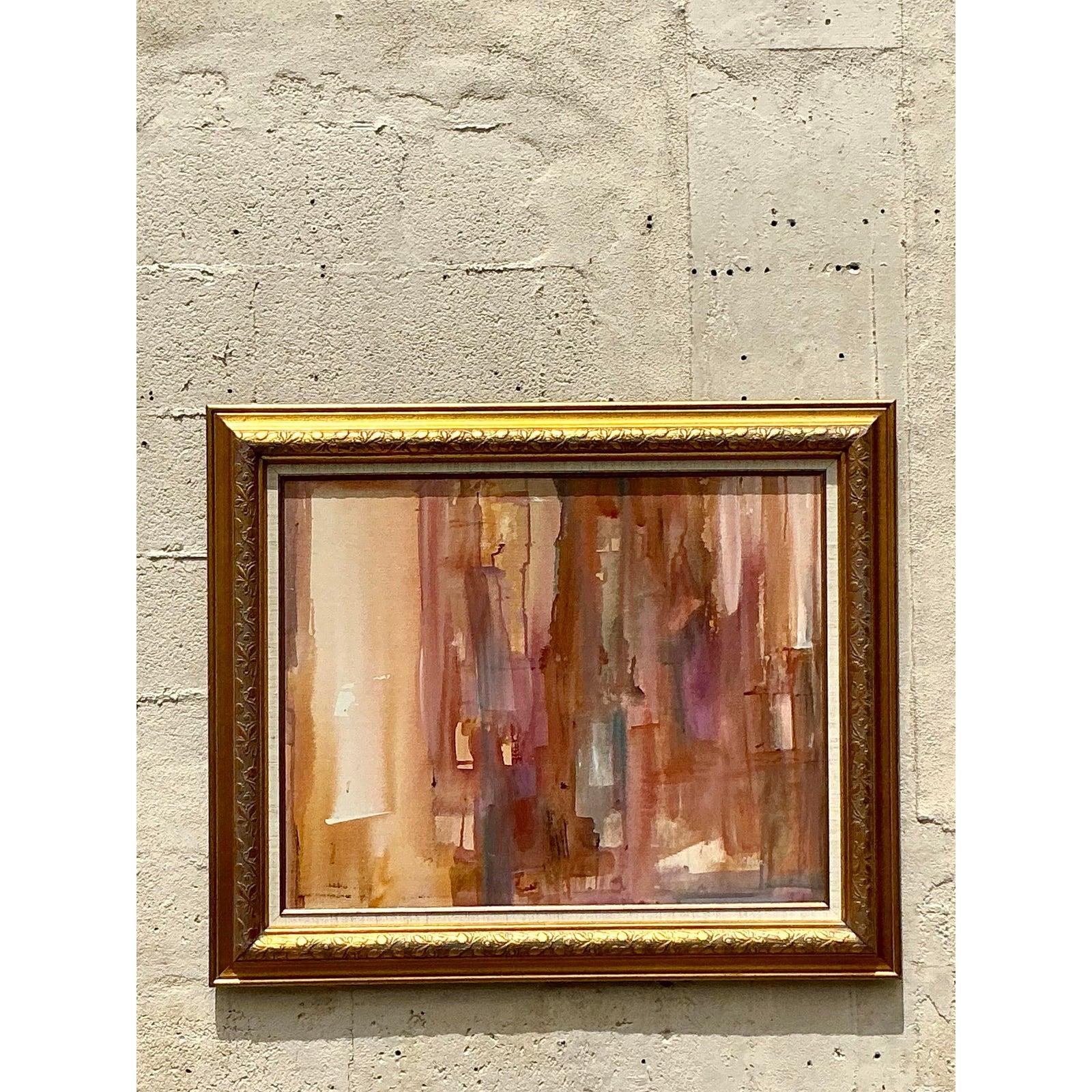 Originales abstraktes Ölgemälde auf Leinwand, Boho im Angebot 1