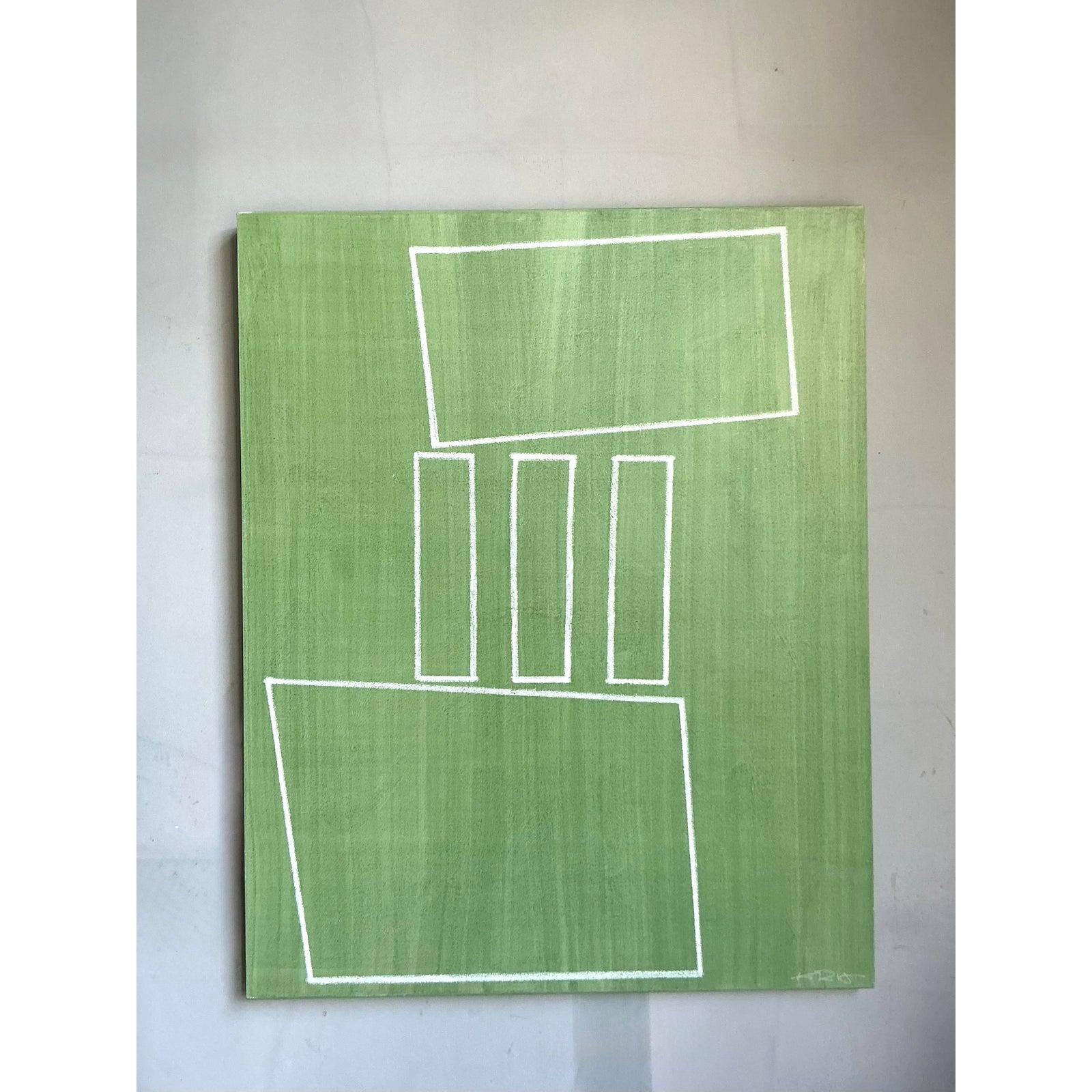 Originales abstraktes Ölgemälde auf Leinwand, Boho im Angebot 1