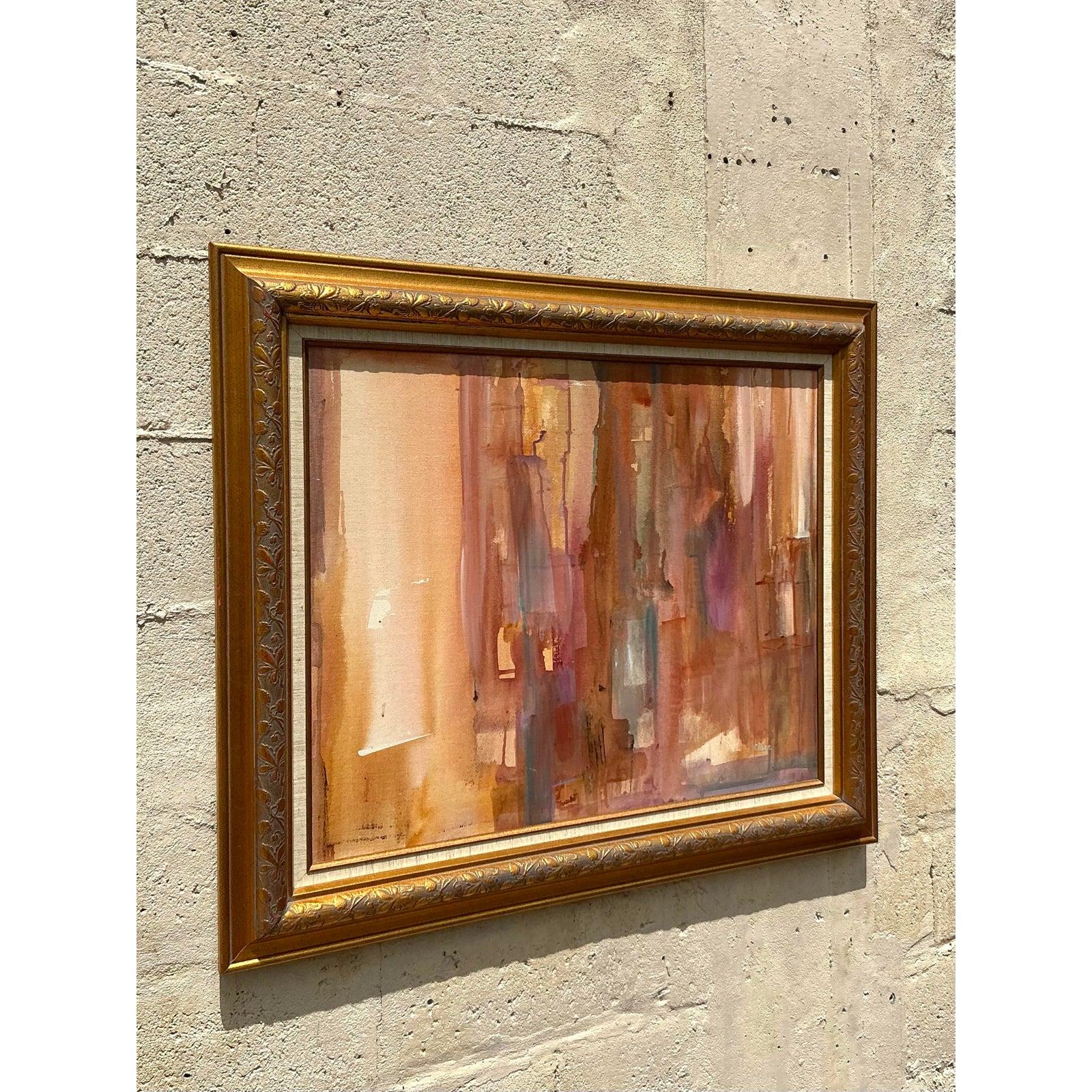Originales abstraktes Ölgemälde auf Leinwand, Boho im Angebot 3