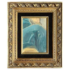 Vintage Boho Pintura al óleo abstracta original sobre lienzo