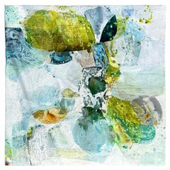 Pittura ad olio astratta originale vintage Boho su tela