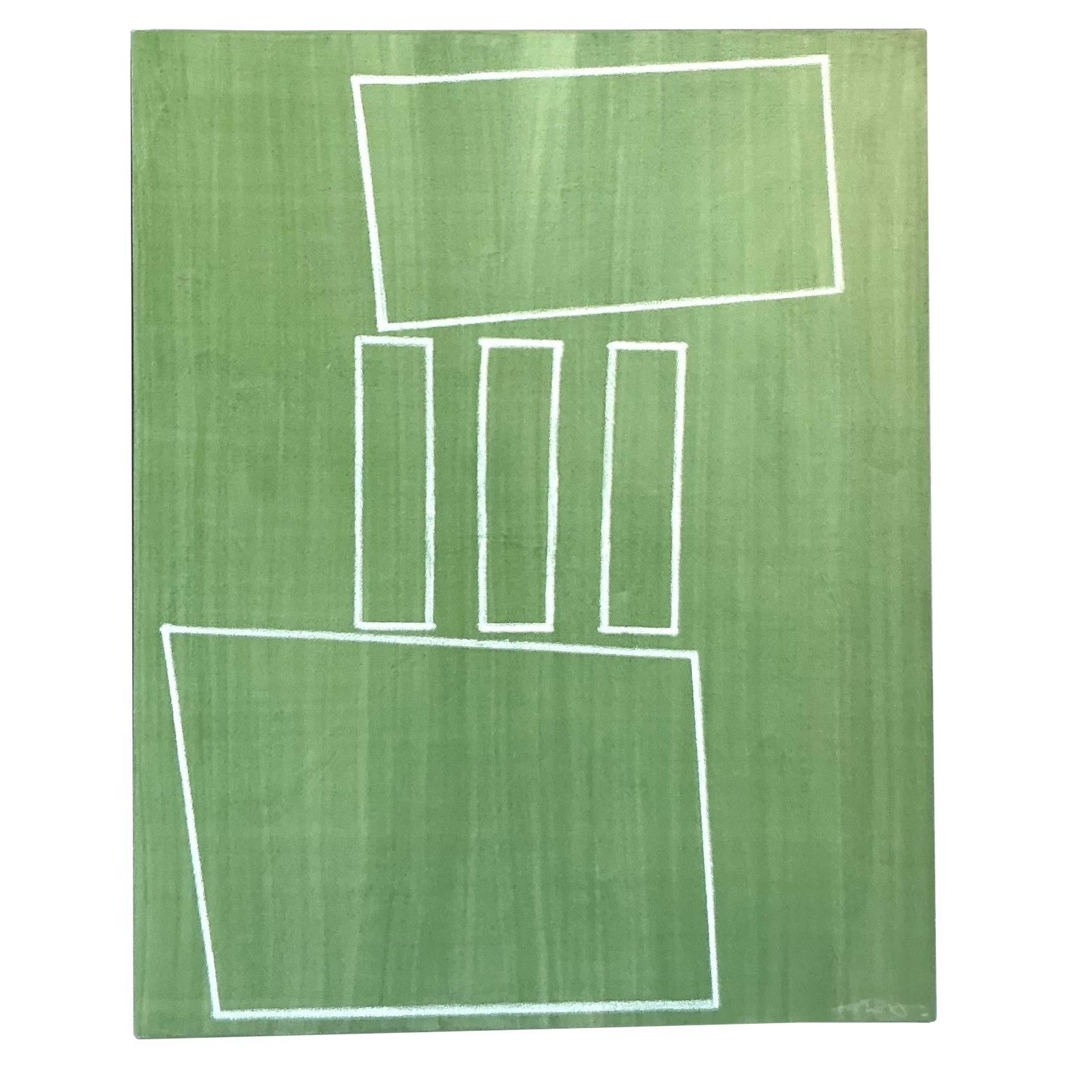 Originales abstraktes Ölgemälde auf Leinwand, Boho im Angebot