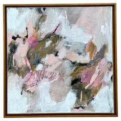 Pittura astratta originale su tela Vintage By