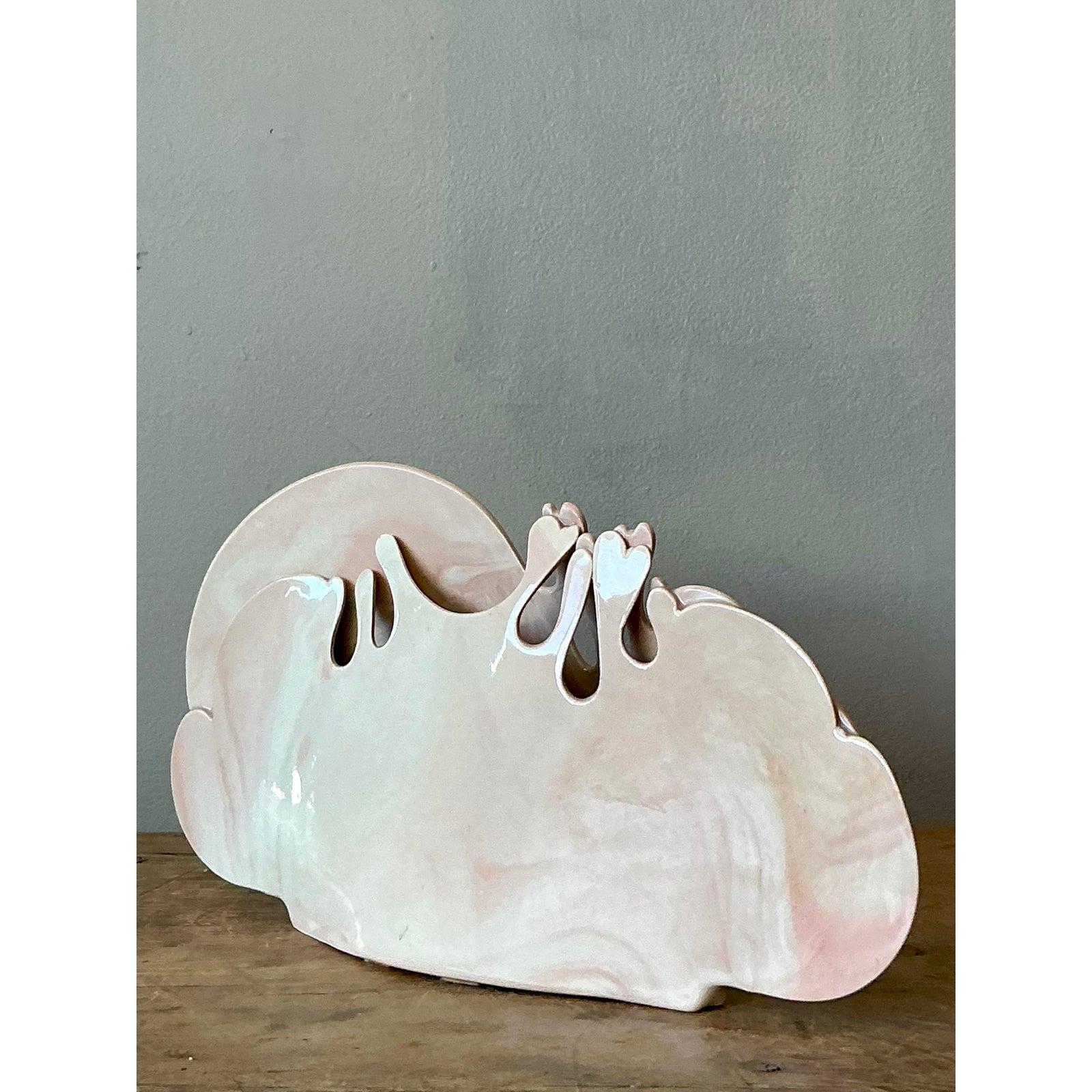 Vaso di Studio Pottery originale bohémien biomorfico d'epoca in vendita 5