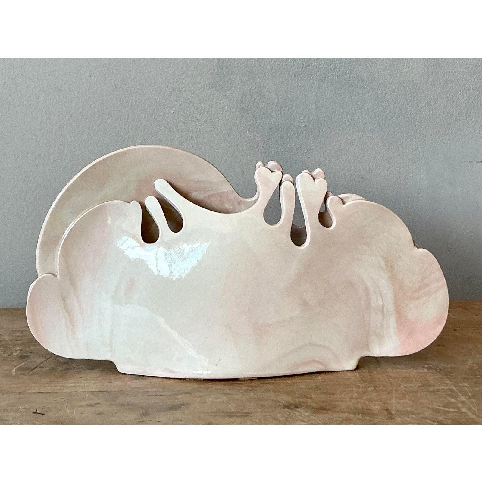 Ceramica Vaso di Studio Pottery originale bohémien biomorfico d'epoca in vendita