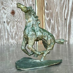Sculpture originale de cheval Boho en bronze