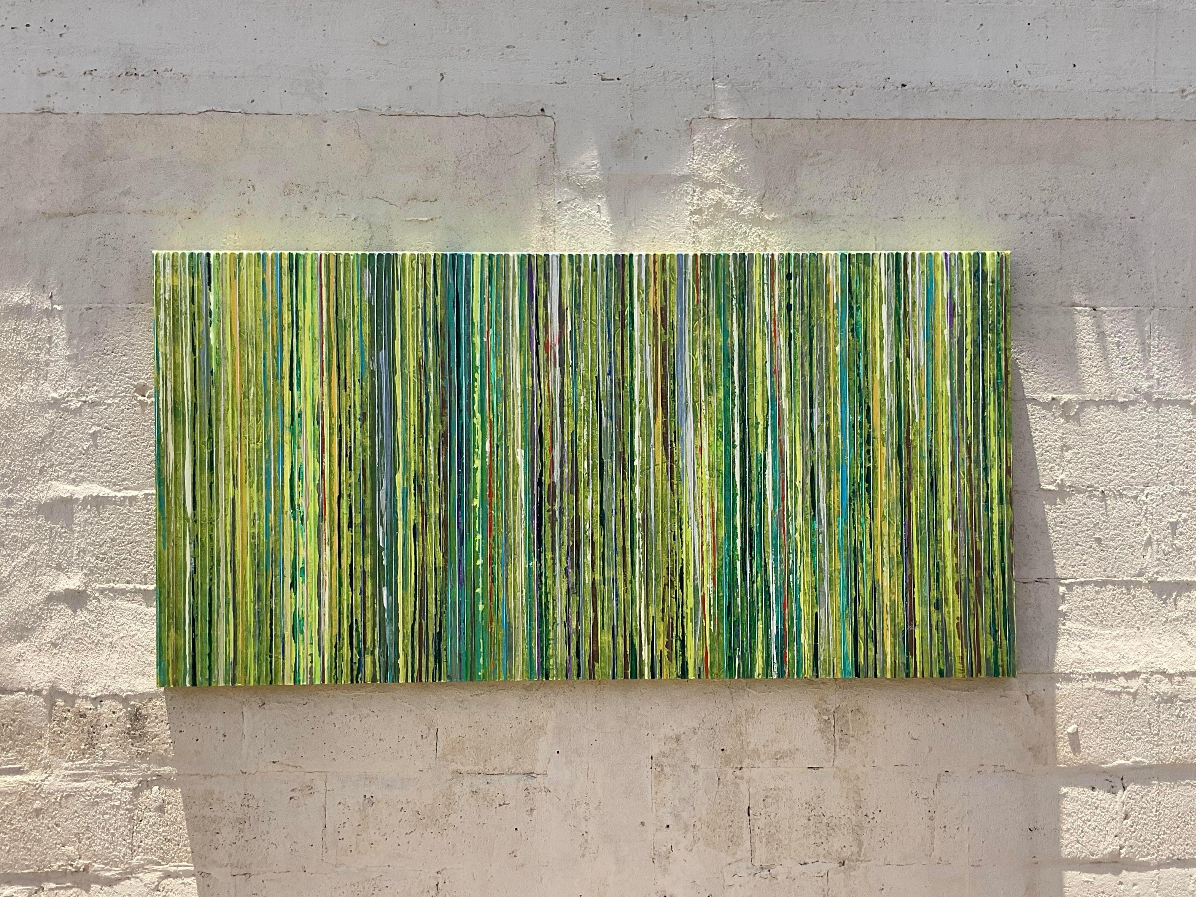 Pittura ad olio astratta geometrica originale su tela vintage Boho In condizioni buone in vendita a west palm beach, FL