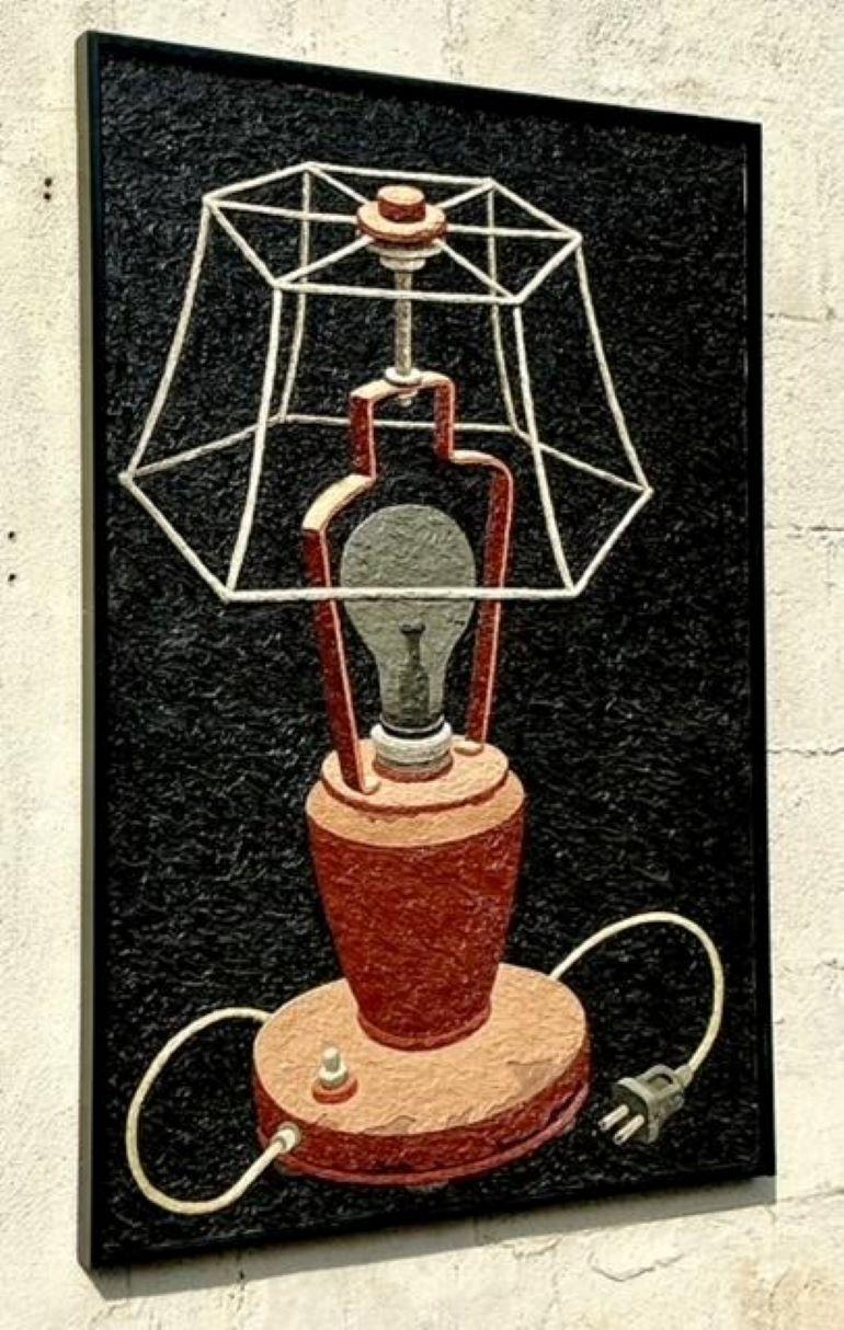 Dieses Boho-Impasto-Ölgemälde im Vintage-Stil besticht durch seine reichhaltige Textur und die lebendigen Farben, die eine freigeistige, künstlerische Essenz einfangen. Mit seinen kühnen Pinselstrichen und seiner geschichteten Tiefe verleiht er