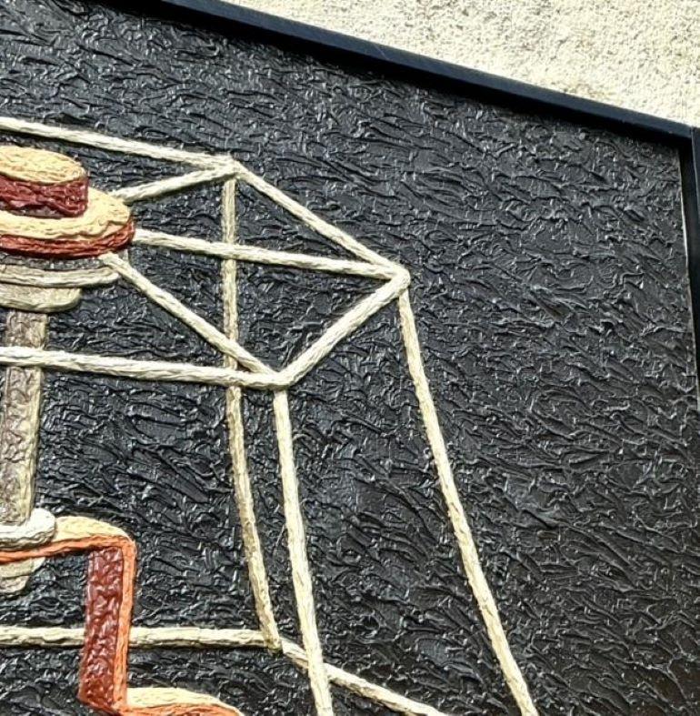 Vintage Boho Original Impasto, Ölgemälde einer Lampe, Vintage (20. Jahrhundert) im Angebot
