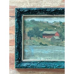 Vintage Boho Original Landscape Oil on Canvas