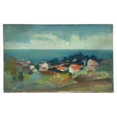 Vintage Boho Original Landscape Painting on Canvas