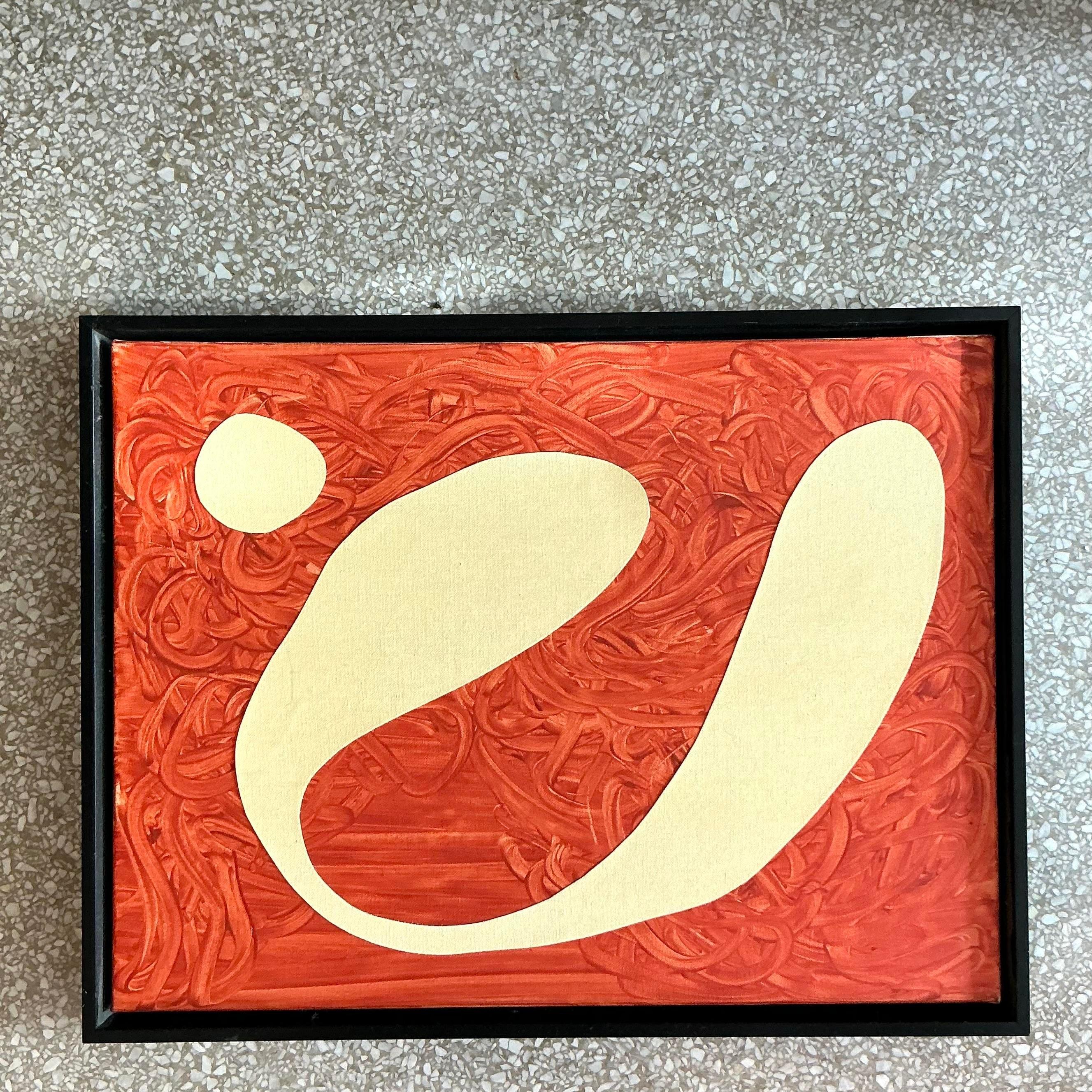 Aporta un toque artístico y atrevido a tu espacio con este cuadro abstracto boho vintage sobre lienzo. La dinámica composición mezcla texturas, colores y materiales, creando una experiencia visual cautivadora. Perfecta para quienes aprecian el