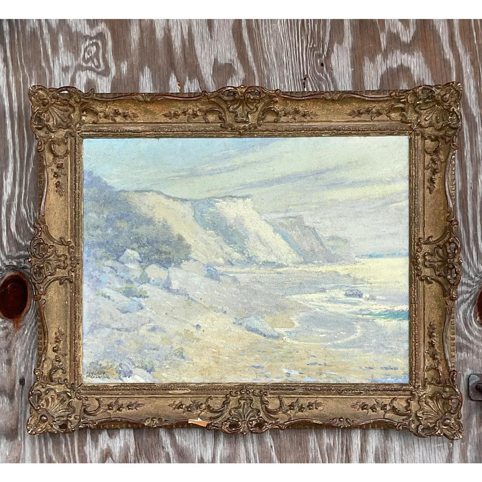 Vintage Boho Original Oil Painting of Landscape 3
