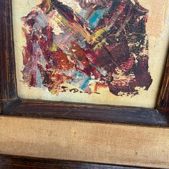Vintage Boho Original Oil Painting on Board