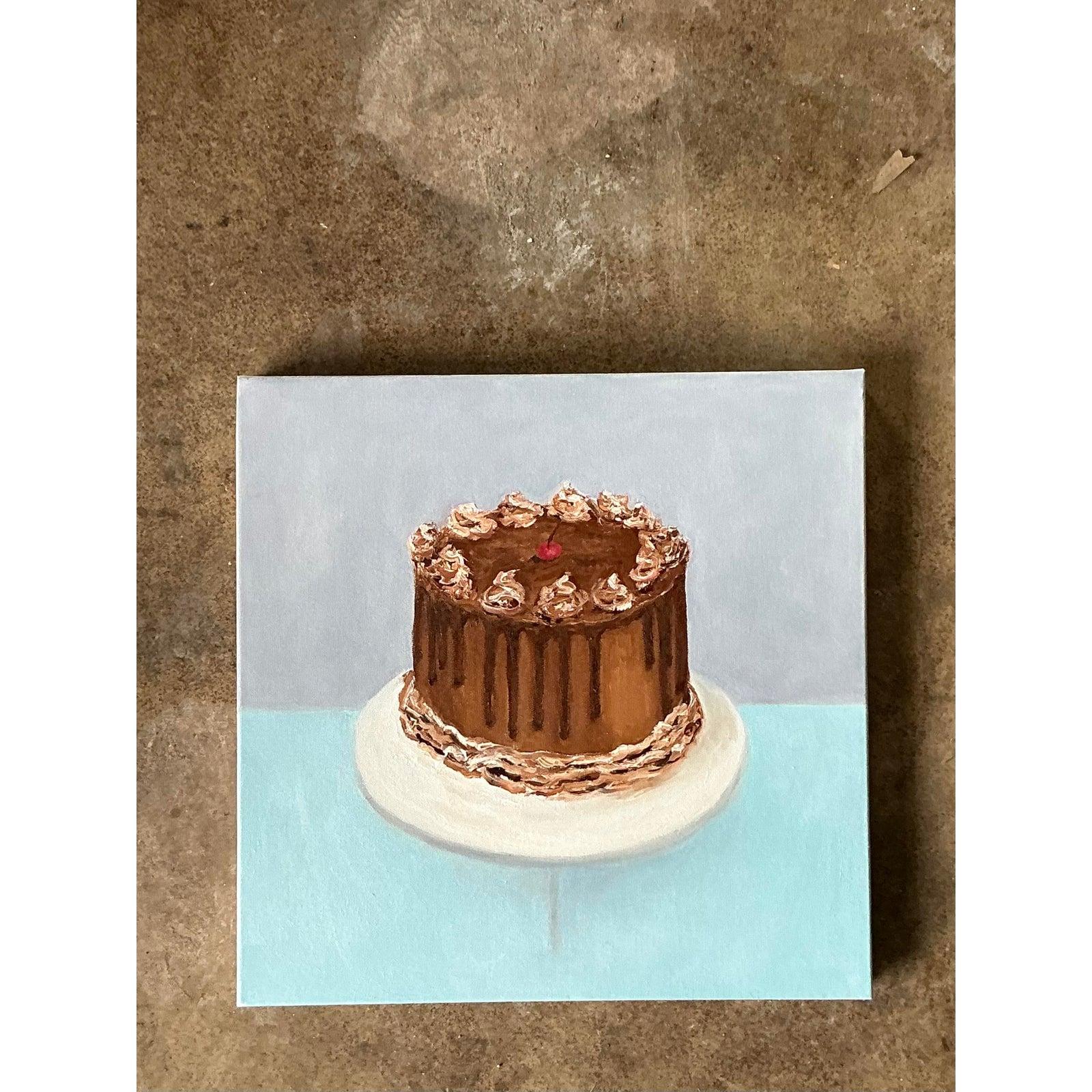 Peinture à l'huile originale de Boho sur toile Bon état - En vente à West Palm Beach, FL