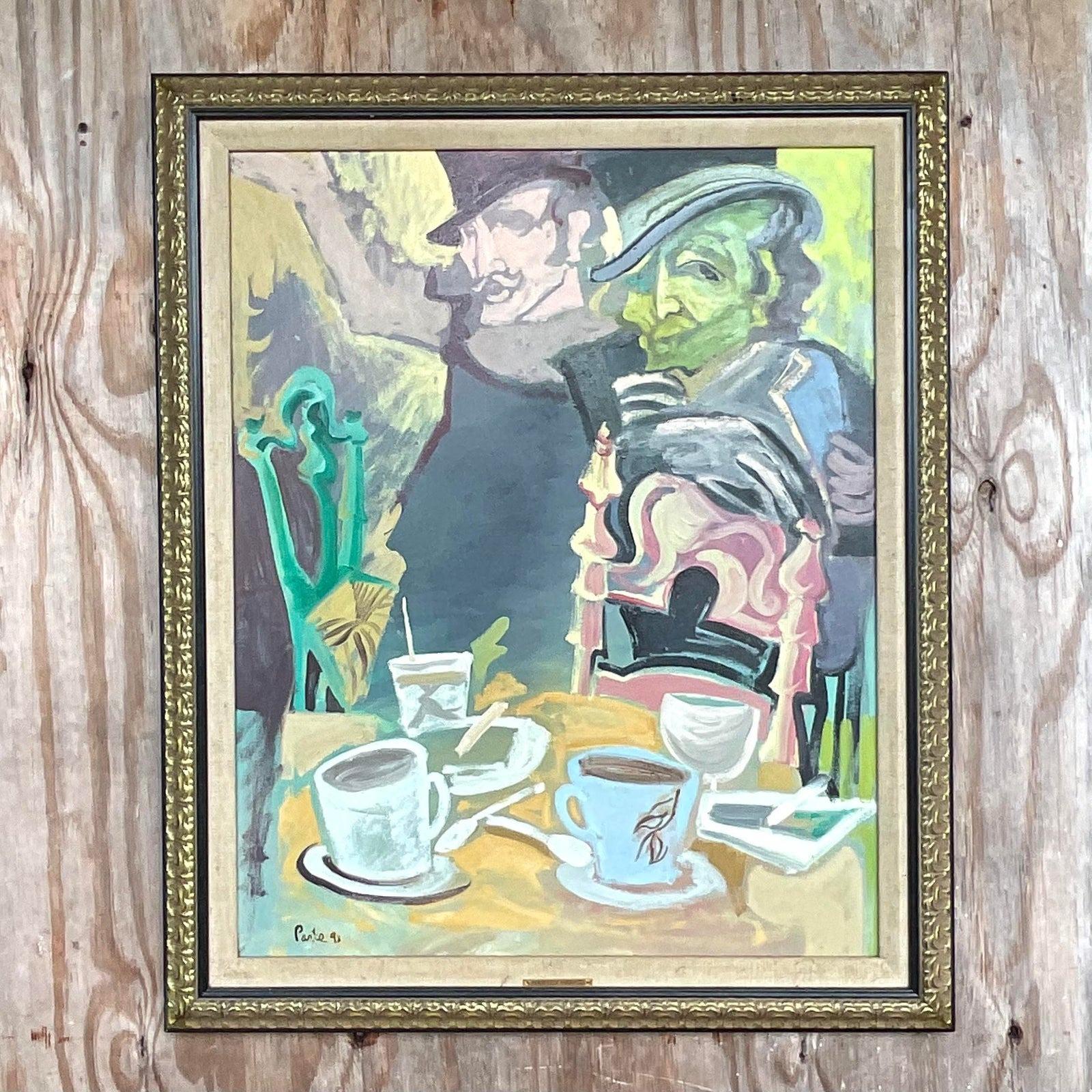 vintage cup art drawing painting