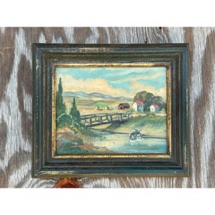Vintage Boho Original Oil Painting Signed James Augustus McLean
