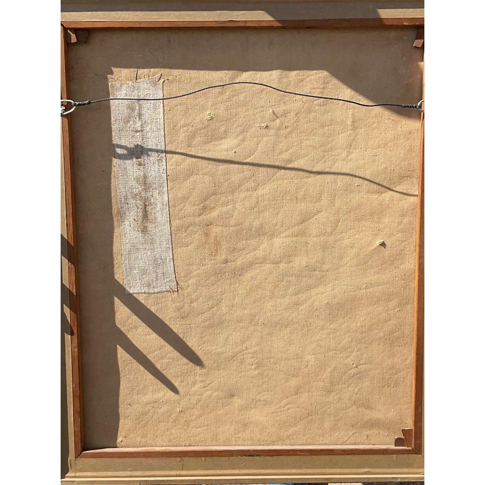20ième siècle Portrait à l'huile original de Boho sur toile en vente