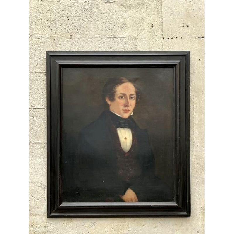 Toile Portrait à l'huile original de Boho sur toile en vente