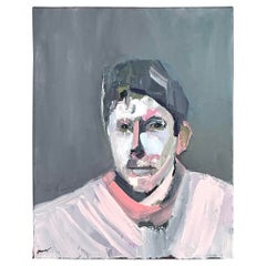 Portrait à l'huile original de Boho sur toile
