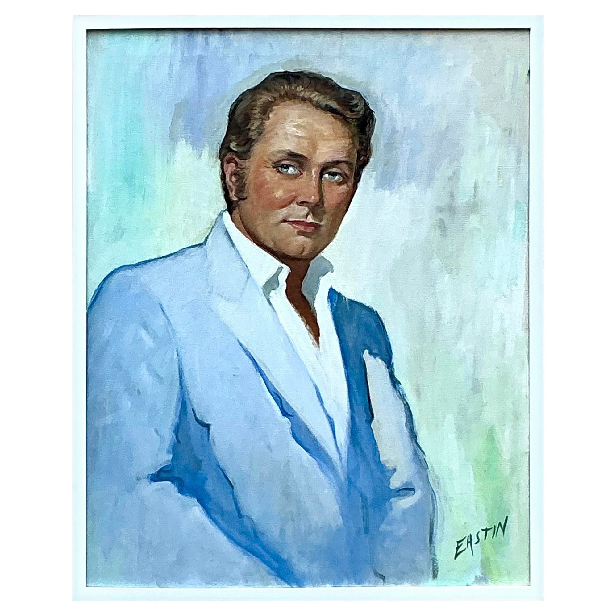 Portrait à l'huile original de Boho sur toile en vente
