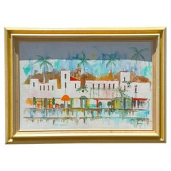 Peinture vintage boho originale de Palm Beach Everglades