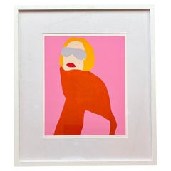 Original signierte und nummerierte Melo Porter Op-Art-Lithographie, Vintage Boho, Vintage