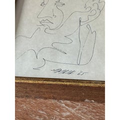 Vintage Boho Original Sketch of Man