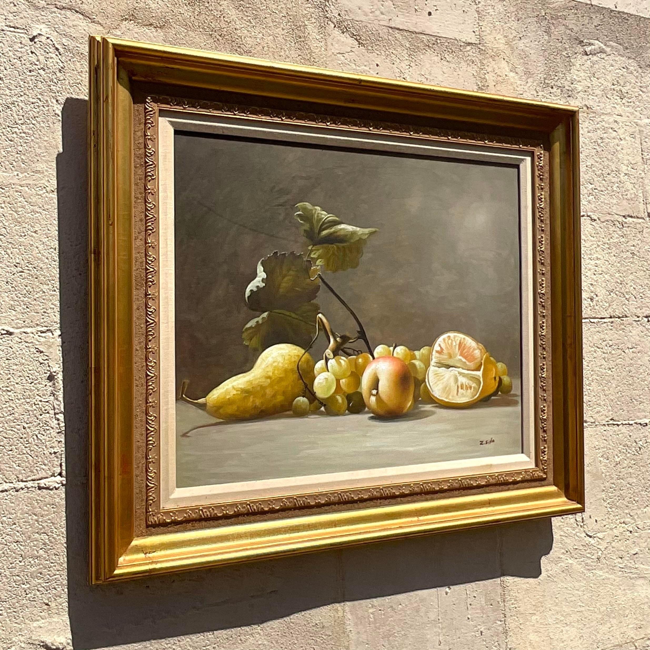 Elevate your space with our Vintage Boho Original Still Life Oil Painting, a captivating piece inspired by the heart of American creativity. Infused with rich hues and intricate details, this artwork adds a touch of rustic charm and timeless allure