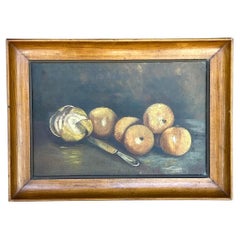 Vintage Boho Original Still Life Oil Painting on Canvas