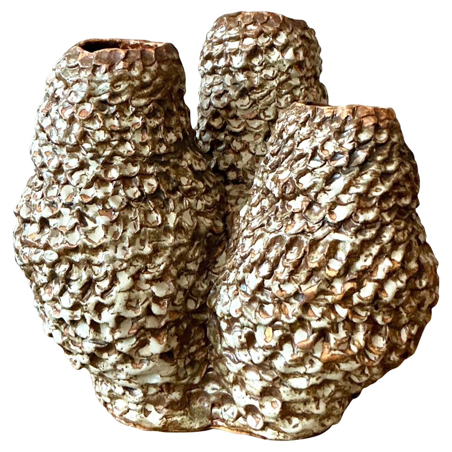 Vaso Barnacle d
epoca Boho Original Studio Pottery in vendita