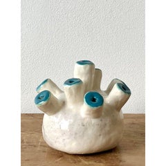 Vintage Boho Original Studio Pottery Biomorphic Vase