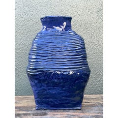 Vintage Boho Original Studio Pottery Coil Vase