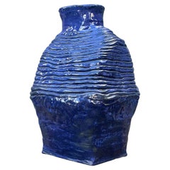 Vintage Boho Original Studio Pottery Coil Vase